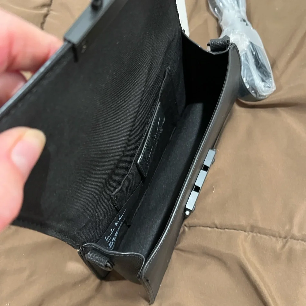 Nicole Miller NY Black Mini Clutch W/ Shoulder Strap NWT - Picture 10 of 14